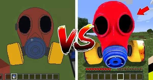 Are You NOOB Vs PRO Vs HACKER For Minecraft Poppy Playtime Gas Mask House Build Challenge?
